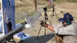 Firing at Vincent target from 24" away (Killing Vincent Forensic Tests, Day 1)