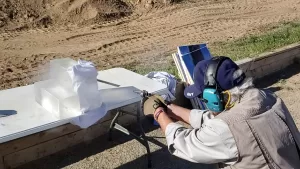 Lefauchex Revolver test fire at 24" (Killing Vincent Forensic Tests, Day 2)
